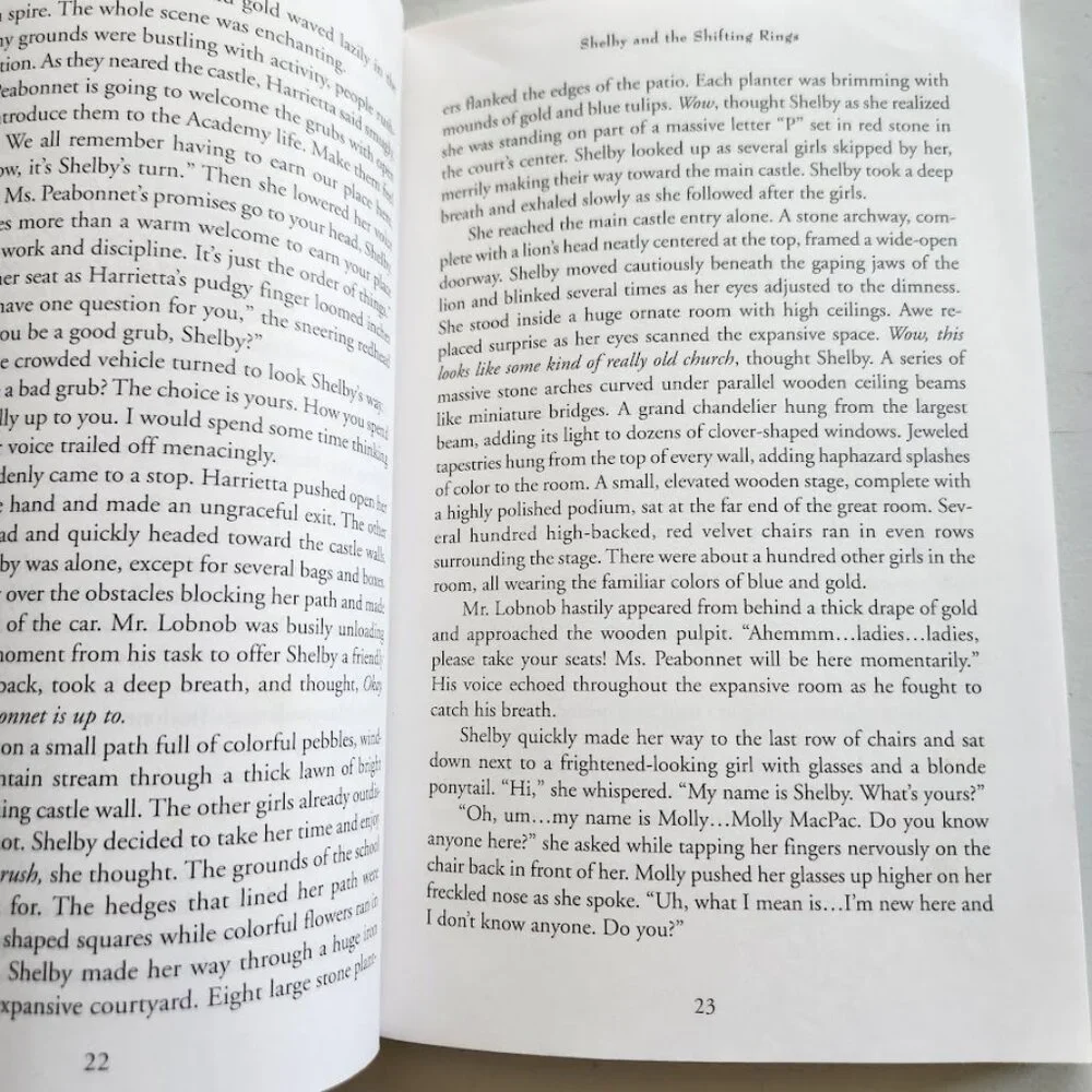 Shelby and the Shifting Rings By A.M. Veillon Book Fiction Chapter Young Adult
